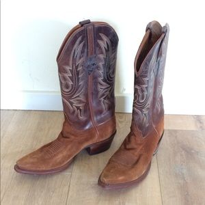 Men’s Luchesse brown suede and leather boots